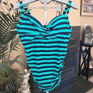 NWT Fantasy Figure sz 20W striped tankini top